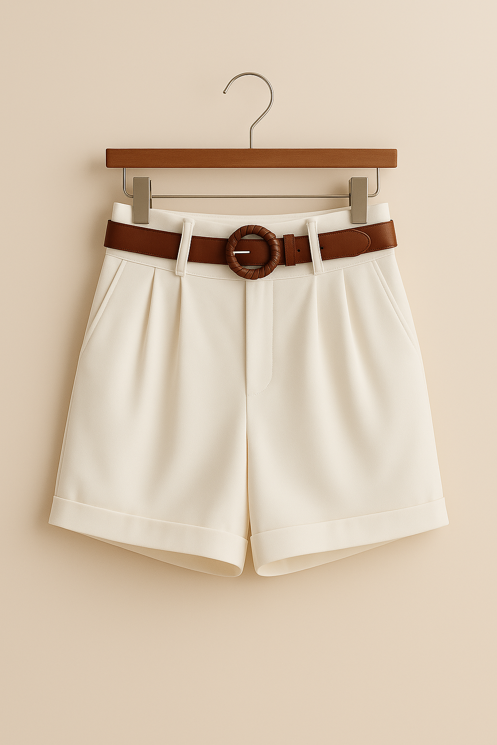 Short de vestir con cinturón